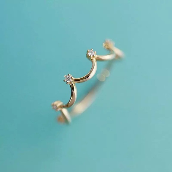 3/$15🔥18k gold plated simulated diamond heart ri… - Picture 3 of 5